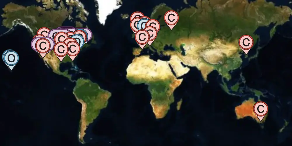 OSDF Contributors map preview