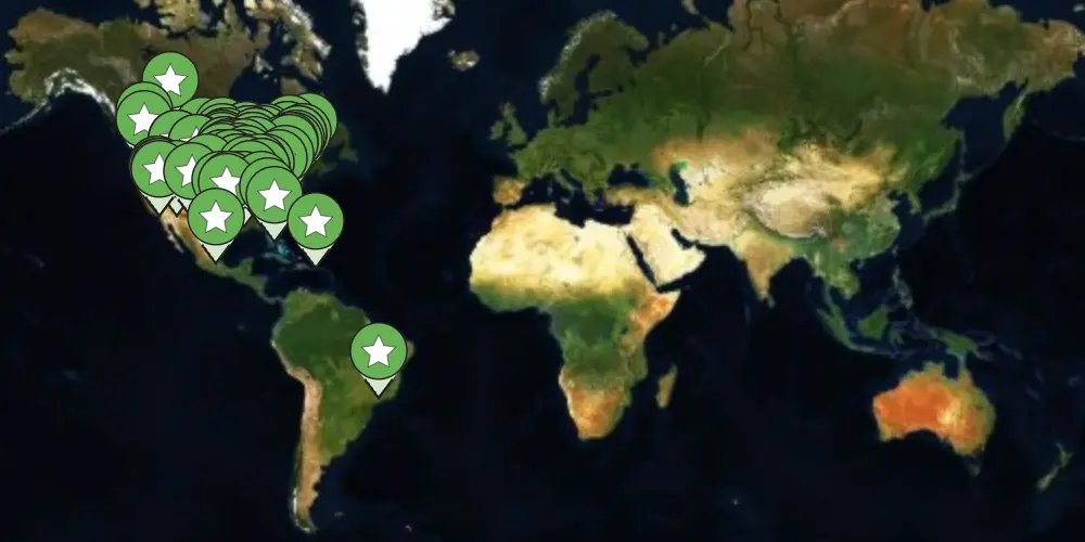 OSPool Contributors map preview