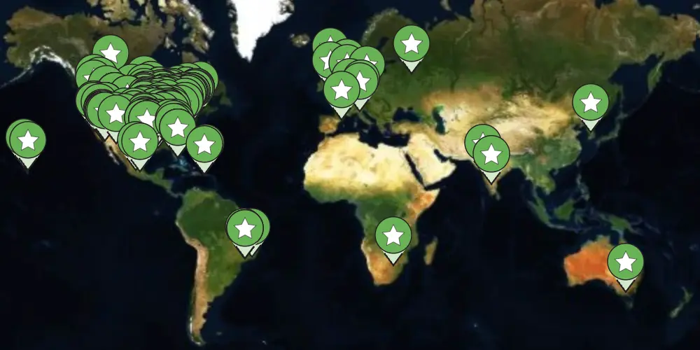 All Sites map preview