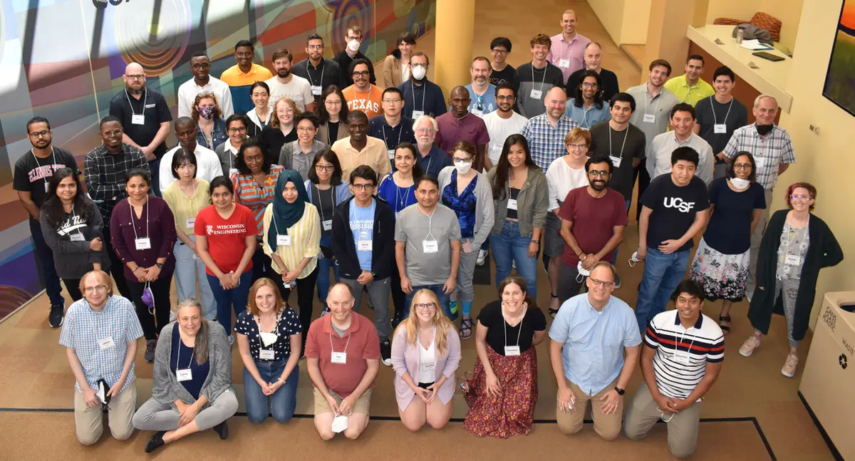 Staff and researchers from the OSG User School 2022.