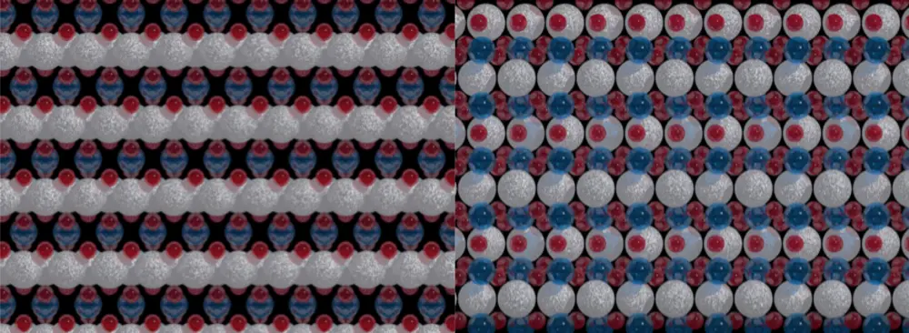 Two known crystal structures of magnesium silicate