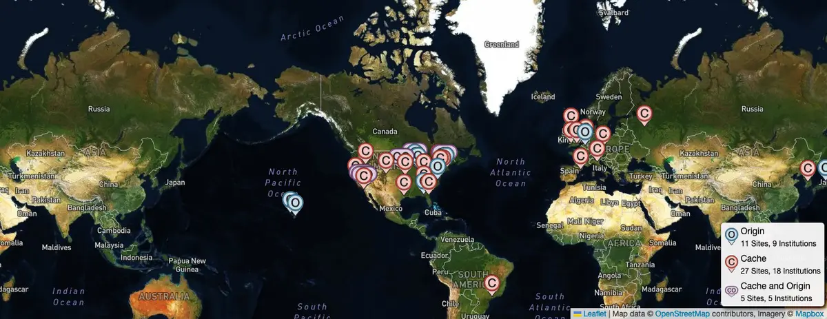 Map of OSDF use