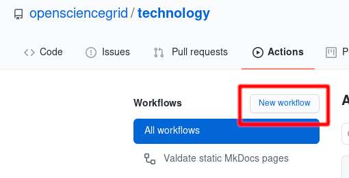Click the 'New workflow' button
